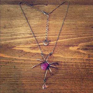Betsey Johnson spider necklace